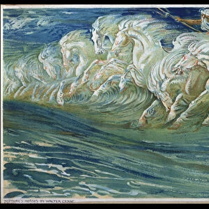 Neptunes Horses, illustration for The Greek Mythological Legend