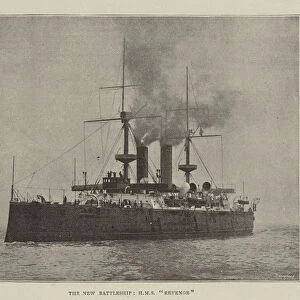 The New Battleship, HMS "Revenge"(b / w photo)