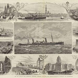 The New Belgian Mail Steam-Boat, Princesse Josephine, and the Route through Belgium to Germany and Switzerland (engraving)