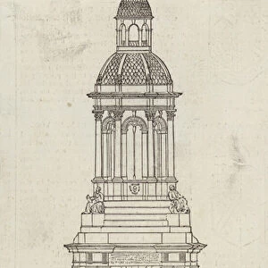 New Campanile, Trinity College, Dublin (engraving)