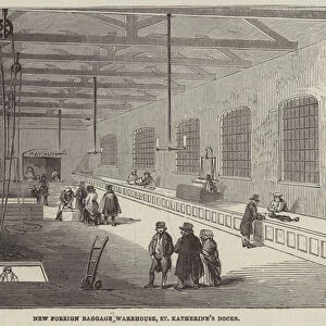 New Foreign Baggage Warehouse, St Katherines Docks (engraving)