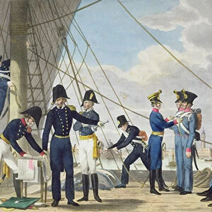 The new Imperial Royal Austrian Navy after the Napoleonic Wars, c. 1820 (colour litho)