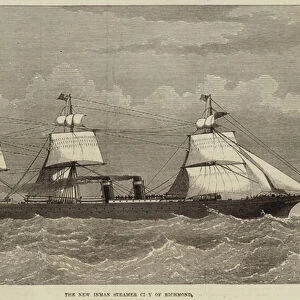The New Inman Steamer City of Richmond (engraving)