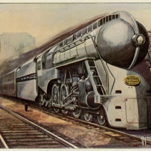 The New York Central Railroad "Twentieth Century Limited"(colour litho)