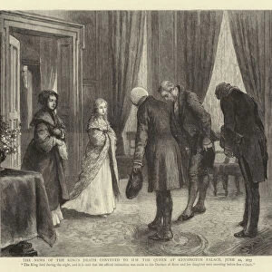 The News of the Kings Death conveyed to H M the Queen at Kensington Palace, 20 June 1837 (engraving)