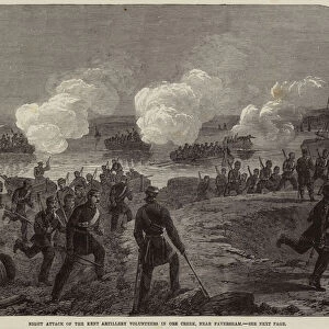 Night Attack of the Kent Artillery Volunteers in Ore Creek, near Faversham (engraving)