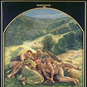 Night, central section of The Golden Age Triptych, 1900 (oil on canvas)