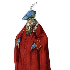 Noble Milanese man - costume of 14th century