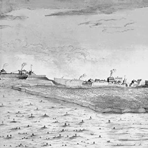 North West view of Fort Lawrence in Chignectou, 1755 (engraving)
