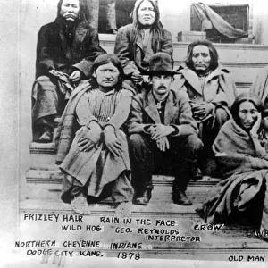 Northern Cheyenne Indians, Dodge City, Kansas, 1878 (b / w photo)