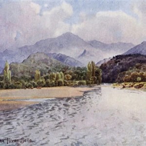 Northern Spain: The Sella Valley, Below Arriondas (colour litho)