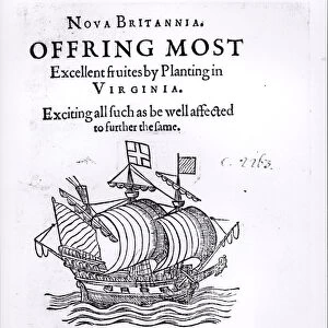 Nova Britannia. Offring Most Excellent Fruites by Planting in Virginia, 1609 (engraving)