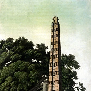 The obelisk of Axum (Aksoum) brought to Rome by the Italians in 1937