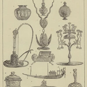 Objects from the Prince of Waless Presents at South Kensington (engraving)