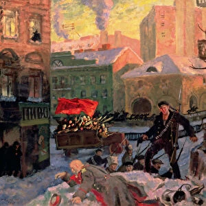 October 1917 in Petrograd (oil on canvas)