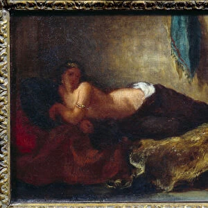 Odalisque. Painting by Eugene Delacroix (1798-1863), 19th century. Oil on canvas