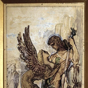 Oedipus and the Sphinx Painting by Gustave Moreau (1826-1898) 1861 Paris