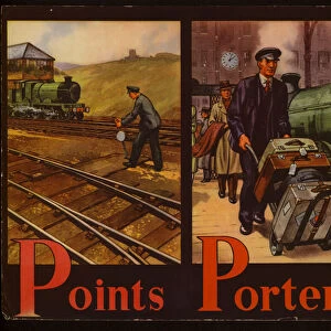 Off By Train ABC: Points, Porter (colour litho)