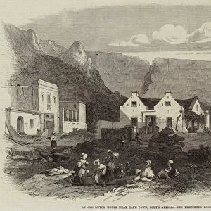 An Old Dutch House near Cape Town, South Africa (engraving)