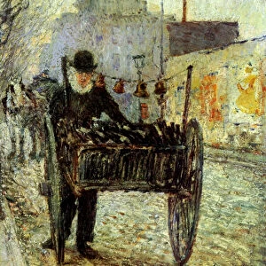 Old Man Carrying Bottles, 1892 (oil on paper on canvas)