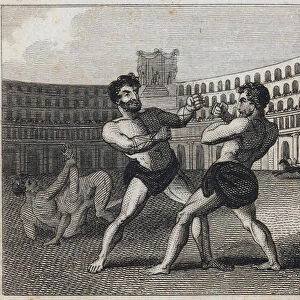 Olympic Games, ancient Greece (engraving)