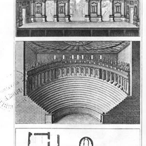 The Olympic Theatre at Vicenza, designed by Andrea Palladio (1508-80) (engraving