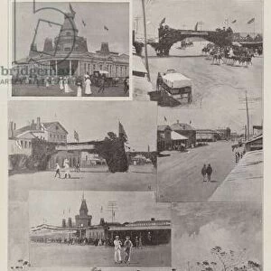 The Opening of the Coolgardie Exhibition on 21 March, Scenes in the Town and Exhibition Grounds (litho)