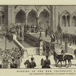 Opening of the New University College, Nottingham (engraving)