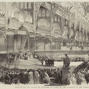 Opening of the Palace of Industry at Paris, by the Emperor of the French (engraving)