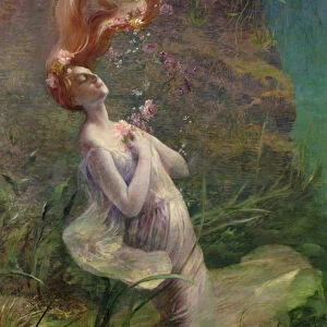 Ophelia Drowning, 1895 (oil on canvas)