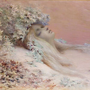 Ophelia in the Thistles (oil on canvas)