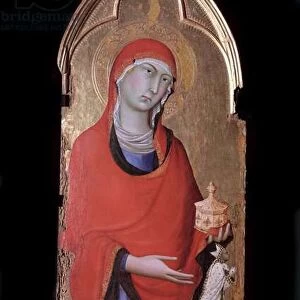 Orvieto polyptych, Mary Magdalene and the donor -Tempera on wood, c. 1321