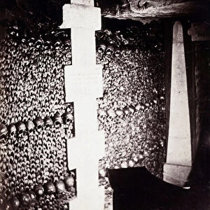 The ossuaries of the catacombs of Paris. Near the source of Lethe or Forget