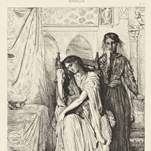 Othello Suite, No. 9 (Act 4, Scene 3), 1900 (etching on chine colle)