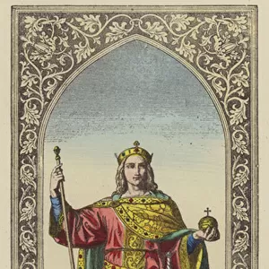 Otto III, 983-1002 (coloured engraving)