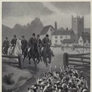 "Out of the yard, into the road, thence over hill and down dale"(litho)