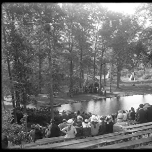 Outdoor performance of Hiawatha, c. 1913 (b / w photo)