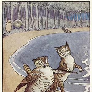 The Owl And The Pussy-Cat (colour litho)