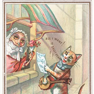 The Owl and the Pussycat (colour litho)