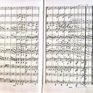 Page of the first German edition of the score of the Symphony n