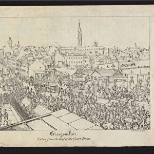 Page from Leaflet about Glasgow Fair, published on 23 July 1835 (engraving)