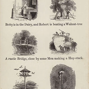 Page from Little Marys Primer, 1850 (engraving)