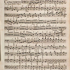 Page of musical score of L Estro Armonico, Op 3 (Harmonic Inspiration