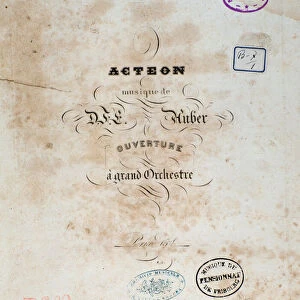 Page taken from the comic opera Acteon by D. F. Auber, 1836