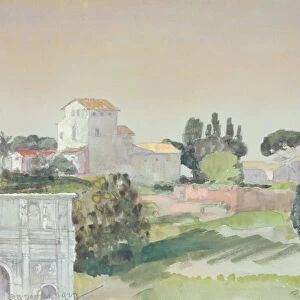 Palatine Hill from the Colosseum, 1927 (w / c on paper)