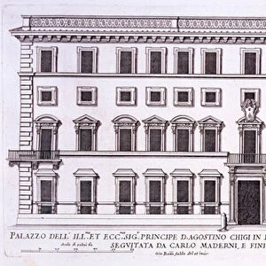 Palazzo Chigi, Piazza Colonna, Rome, from Palazzi di Roma