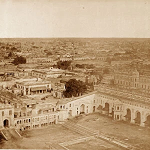 Panorama of MachiBoran, Lucknow (b / w photo)