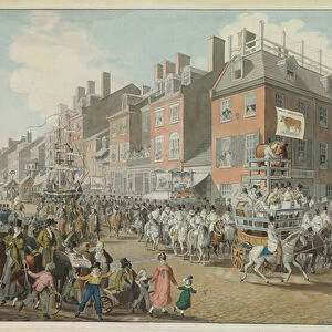 Parade of the Victuallers, Philadelphia, 1821 (w / c on paper)