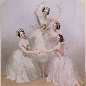 The Pas de Quatre : Carlotta Grisi (1819-99) Marie Taglioni (1804-84