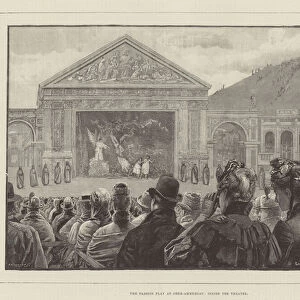 The Passion Play at Ober-Ammergau, inside the Theatre (engraving)
